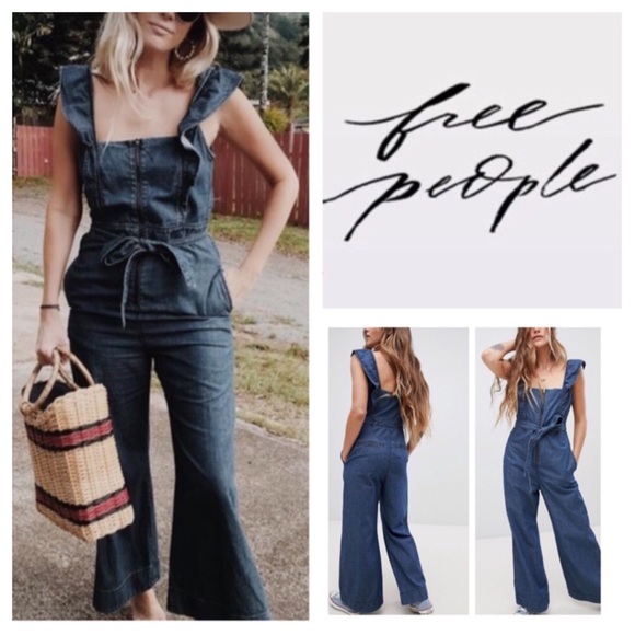 Free People Pants - 🆕Free People Sun Valley Ruffle Jumpsuit.  NWOT.